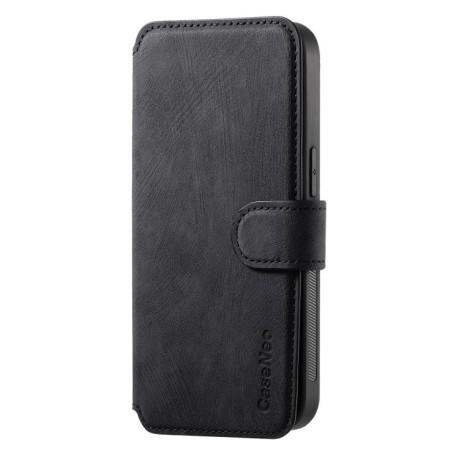 Чехол-книжка CaseNeo MagSafe RFID Anti-theft Retro Leather для iPhone 16e - черный