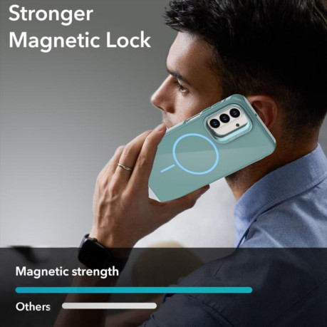 Чехол Bright Color Imitation Camera Bracket с MagSafe и имитацией камеры на Samsung Galaxy A17 5G — бирюзовый
