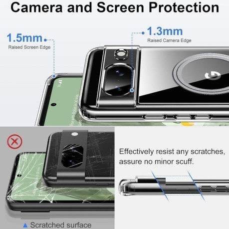 Ультратонкий чохол Transparent Frosted MagSafe для Google Pixel 8