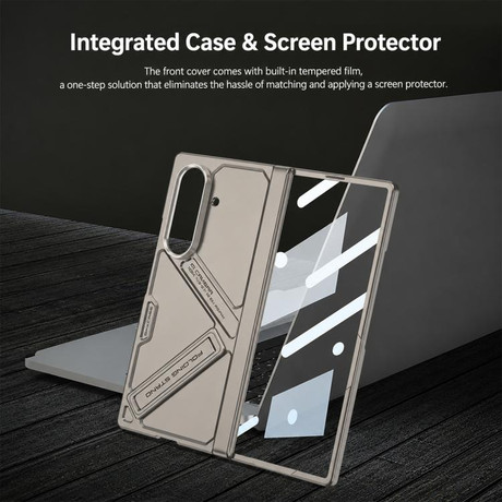 Чехол GKK Integrated Magnetic Folding Hinge Vision на Samsung Galaxy Fold8 Ultra 5G — чёрный