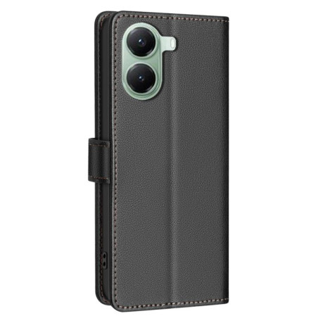 Чохол-книжка Litchi Texture RFID Anti-theft Leather для Xiaomi Poco X7 Pro - чорний