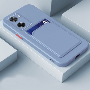 Протиударний чохол Skin Feel Card TPU Contrast Color Button для Vivo V25E 4G - сірий