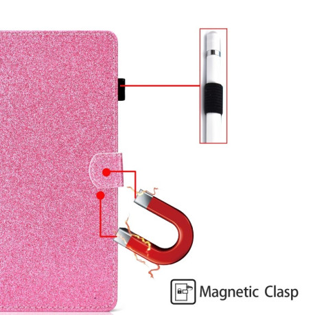 Чохол-книжка Varnish Glitter Powder для iPad mini 6 - рожевий