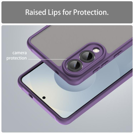 Чехол Fan Dun Series TPU Hybrid PC Frosted на Samsung Galaxy S25 Edge 5G - фиолетовый