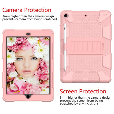 Протиударний чохол Two-Color Silicone Protection з тримачем для стілусів на iPad 9/8/7 10.2 (2019/2020/2021) - рожевий