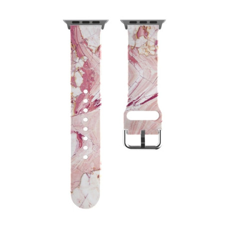 Силиконовый ремешок Breathable для Apple Watch 10 42mm/Series 8/7 41mm / 40mm / 38mm - Pink Marble