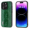 Шкіряний Чохол ABEEL Genuine Leather Weilai Series для iPhone 15 Pro Max - зелений