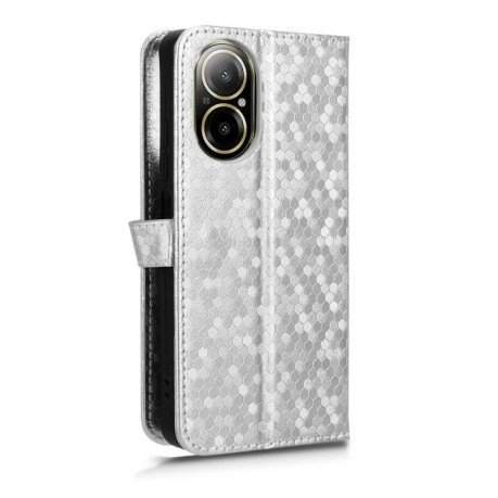 Чехол-книжка Honeycomb Dot для Realme C67 4G - серебристый