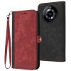 Чехол-книжка Buckle Double Fold Hand Strap Leather на Realme 11 - красный