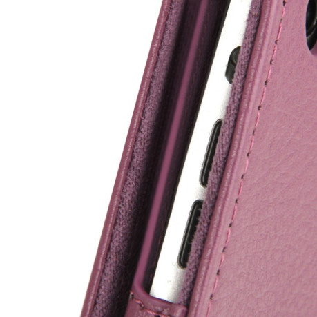 Чохол-книжка Litchi Texture 2-fold на iPad mini 1/2/3 - пурпурний