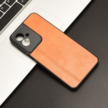 Ударозахисний чохол Sewing Cow Pattern для Motorola Moto G55 5G - помаранчевий