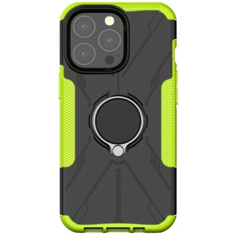 Противоударный чехол Machine Armor Bear для iPhone 14/13 - зеленый