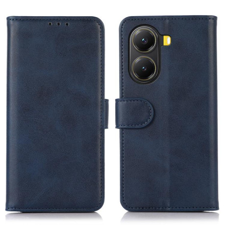 Чехол-книжка Cow Texture для Xiaomi Poco X7 Pro - синий