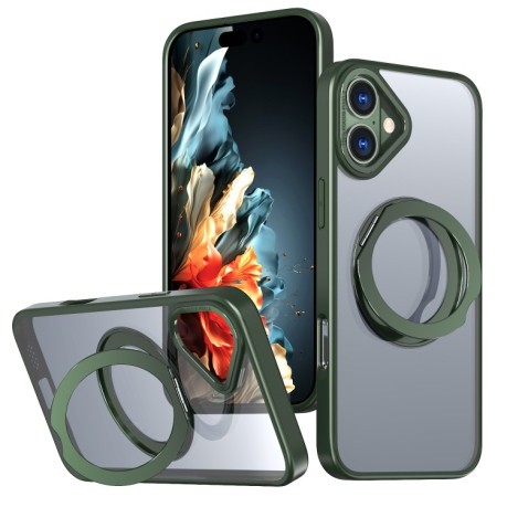 Противоударный чехол Wing Series MagSafe Magnetic Ring Holder для  iPhone 16 Plus - зеленый