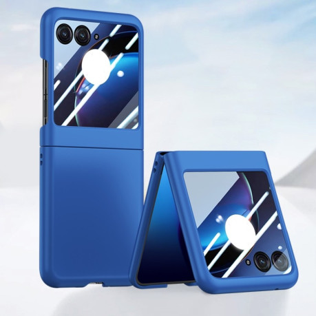 Противоударный чехол Integrated PC Skin Feel Shockproof для Motorola Razr 50 - синий
