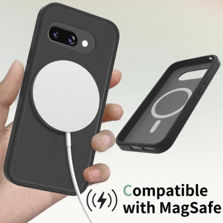 Противоударный чехол Skin Feel TPU Hybrid PC MagSafe для Google Pixel 9a - синий