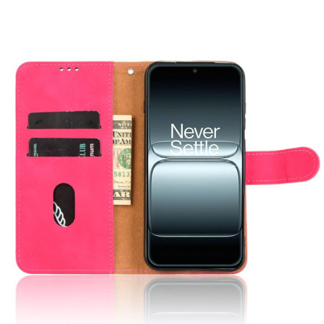 Чехол-книжка Retro Skin Feel Business Magnetic на OnePlus 13T - пурпурно-красный