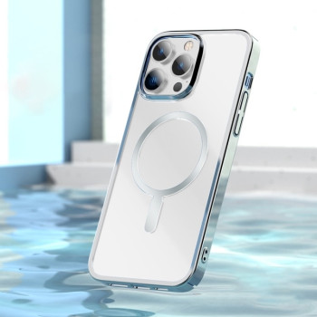 Противоударный чехол Mutural Jing Shuo Series Magsafe для iPhone 15 Pro - серебристый