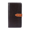 Чехол-книжка idewei Crocodile Texture на Samsung Galaxy A21s - темно-коричневый