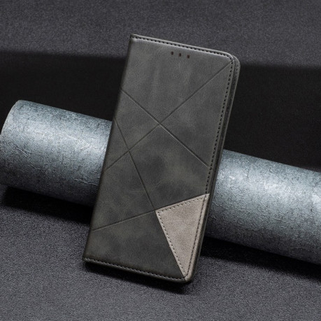 Чохол-книжка Rhombus Texture для Xiaomi Redmi Note 14 Pro 5G / Note 14 Pro+ 5G - чорний