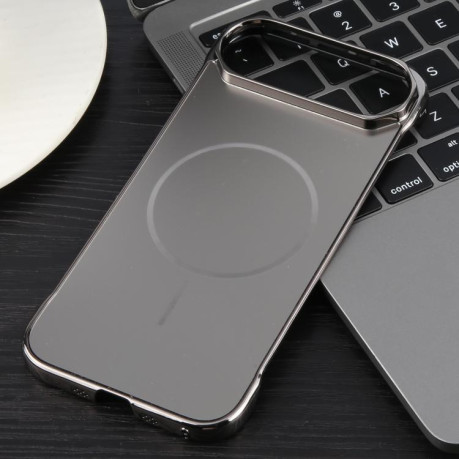 Противоударный чехол Electroplating Frameless Frosted Anti-Glare PC MagSafe для iPhone Air - Gray