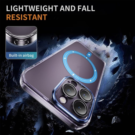 Чехол Clear Case MagSafe Simple Magnetiс для iPhone 15 Pro - синий