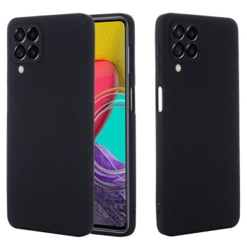 Чехол Solid Color Liquid Silicone на Samsung Galaxy M53 5G - черный