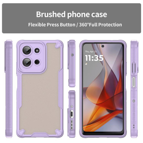Протиударний чохол Armor Glaze PC Hybrid для Motorola Moto G75 5G - фіолетовий