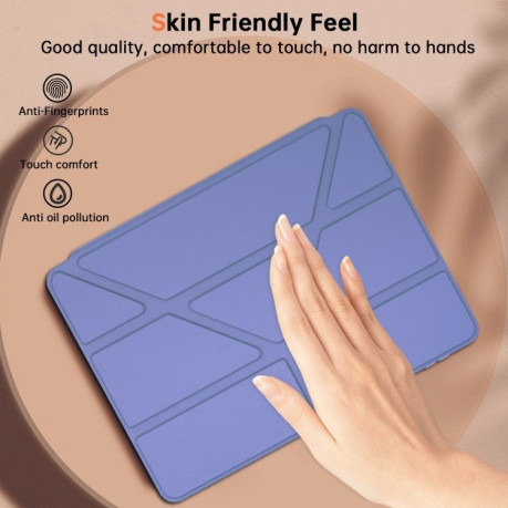 Чехол-книжка Clear Acrylic Demation Leather для Xiaomi Pad 7 / 7 Pro - фиолетовый