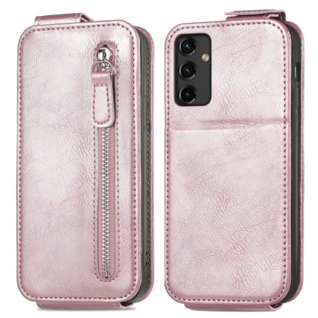 Флип-чехол Zipper Wallet Vertical для Samsung Galaxy A14 5G - розовое золото