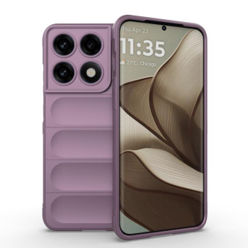 Силіконовий чохол Magic Flannel на Motorola Edge 70 Pro 5G Global — фіолетовий