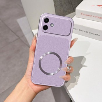 Магнітний чохол Escase Lambskin Series з м'яким покриттям на Samsung Galaxy A07 / A08 4G / 5G — фіолетовий