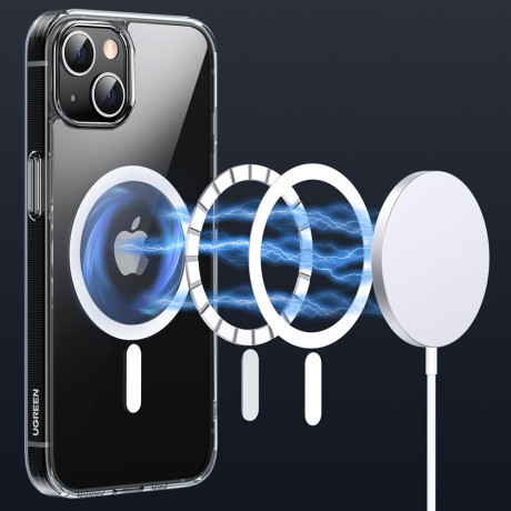 Оригинальный силиконовый чехол Ugreen gel flexible (MagSafe) для iPhone 13 Pro - прозрачный