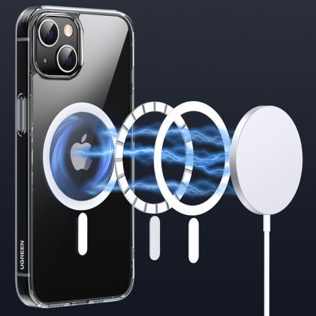 Оригинальный силиконовый чехол Ugreen gel flexible (MagSafe) для iPhone 14/13 - прозрачный