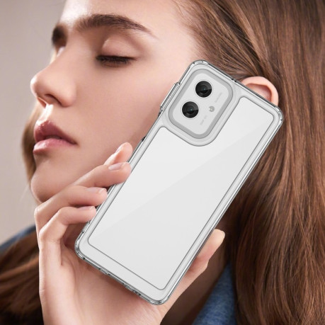 Противоударный чохол Colorful Acrylic Series для Motorola Moto G55 5G - прозрачный