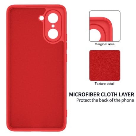 Силиконовый чехол Solid Color Liquid Silicone на OnePlus Nord CE5/Ace 5 Racing - красный