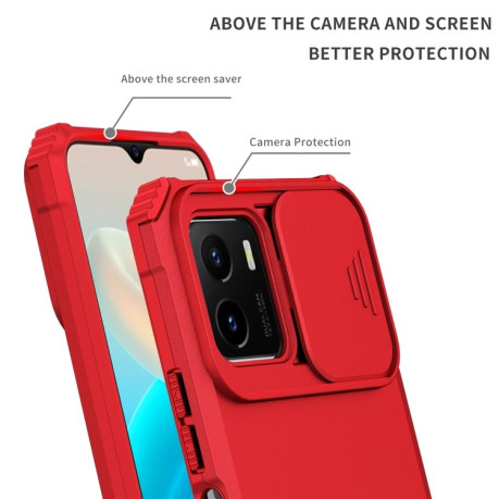 Чохол протиударний Stereoscopic Holder Sliding для Vivo Y15s / Y15a - червоний