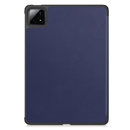 Чехол Custer Texture Three-folding Sleep/Wake-up для Xiaomi Pad 7 / 7 Pro- черный - синий