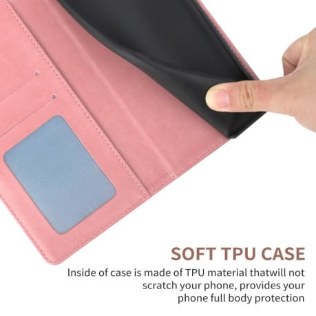 Чохол-книжка HT01 Y-shaped Pattern Flip Leather на Motorola Moto G86 5G - рожевий