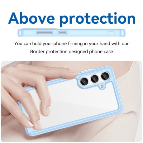Противоударный чехол Colorful Acrylic Series для Samsung Galaxy S24+ 5G - синий
