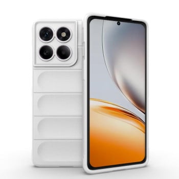 Силиконовый чехол Magic Flannel для Motorola Edge 60 Pro 5G - белый