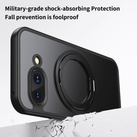 Ударозахисний чохол Frosted 360 Degree MagSafe Magnetic Holder Google Pixel 9a - сріблястий