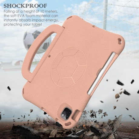 Протиударний чохол Handle Football Shaped EVA Shockproof для iPad Pro 11 2024 - рожевий