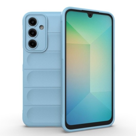 Силиконовый чехол Magic Flannel для Samsung Galaxy A16 5G - голубой