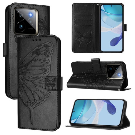 Чехол-книжка Embossed Butterfly для Realme GT7 Pro 5G - черный