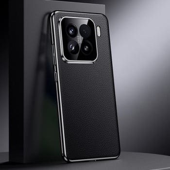 Чохол Genuine Leather для Xiaomi 15 Pro - чорний