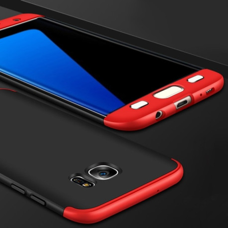 Протиударний чохол GKK Three Stage Splicing Samsung Galaxy S7 Edge - чорно-червоний