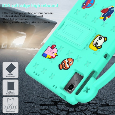 Протиударний чохол EVA Handle Kickstand Children для Xiaomi Redmi Pad SE - зелений