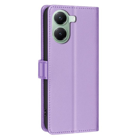 Чохол-книжка Litchi Texture RFID Anti-theft Leather для Xiaomi Poco X7 Pro - фіолетовий
