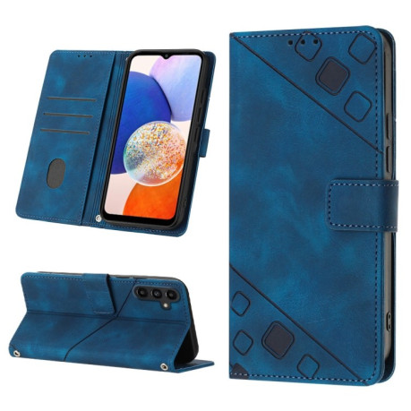Чехол-книжка Skin-feel Embossed для Samsung Galaxy S23 FE 5G - синий